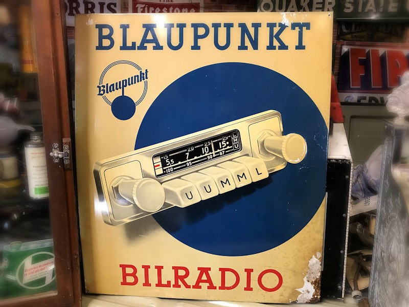 Blaupunkt radio litho printed tin sign