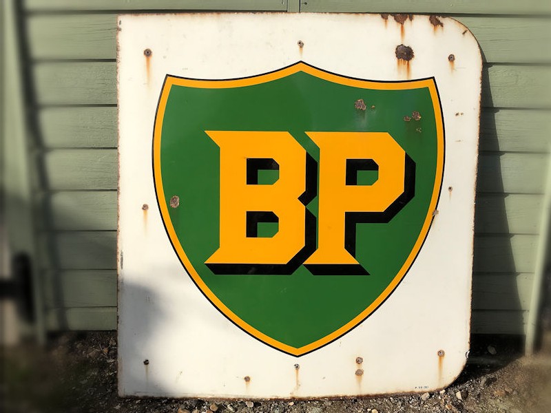 Orignal enamel BP sign