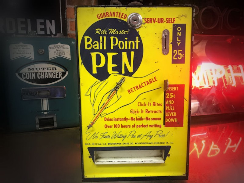 Vintage Rite Master ball point pen dispenser