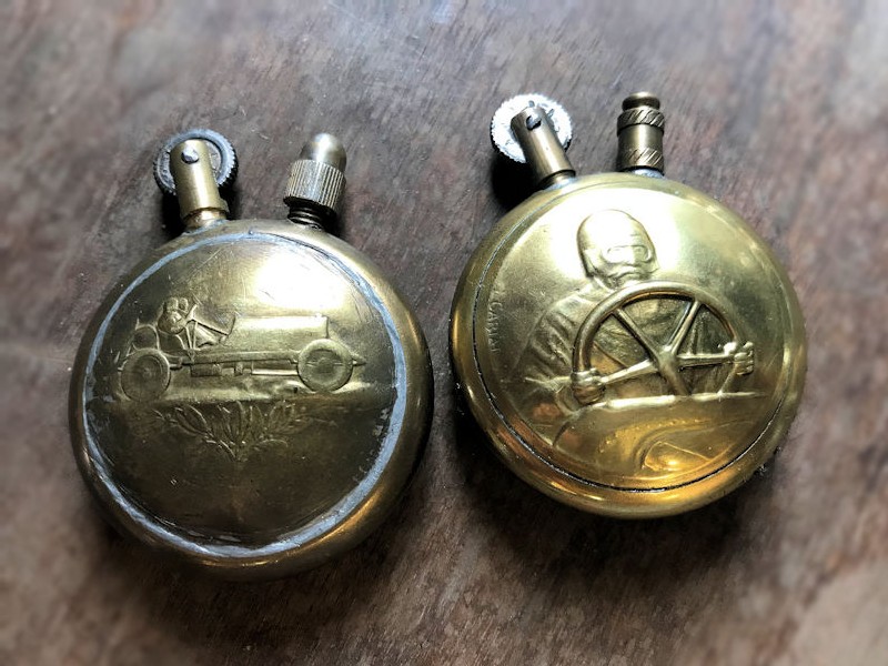 Vintage 1920s brass lighters