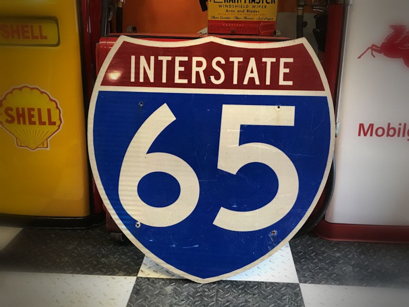 Original US Interstate 65 highway sign