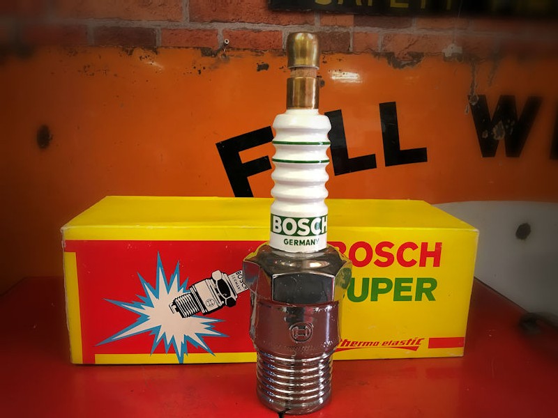 Porcelain NOS Bosch spark plug decanter