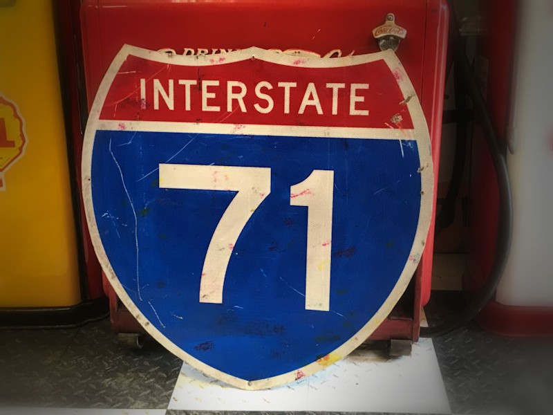 Original US Interstate 71 highway sign