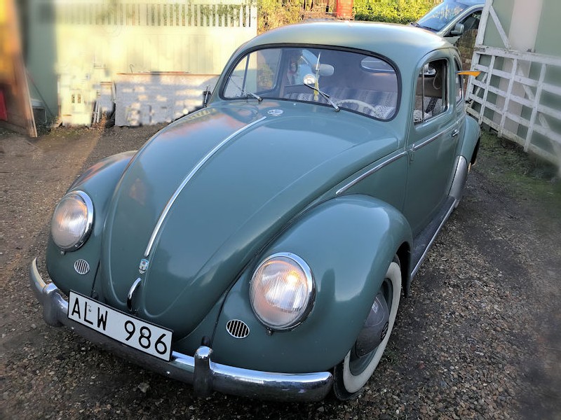 1957 agave green VW Oval Beetle