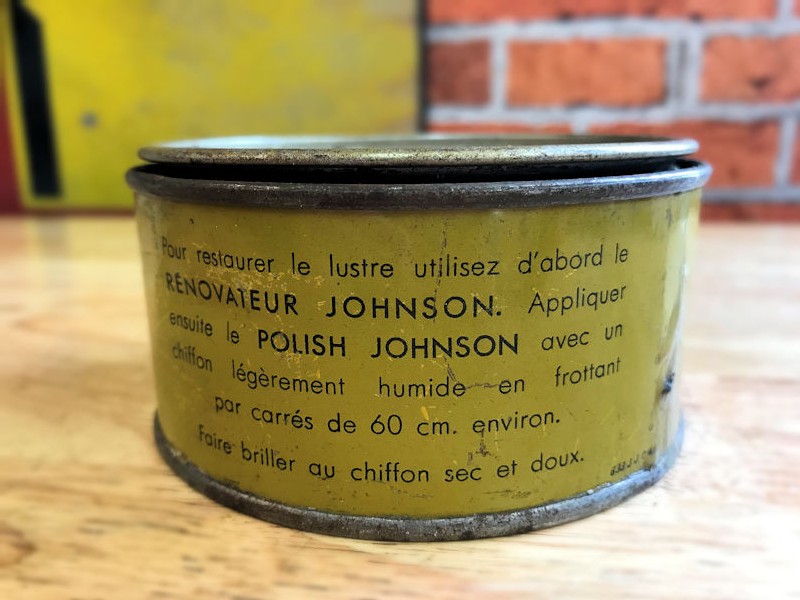 Original Johnson automobile polish tin