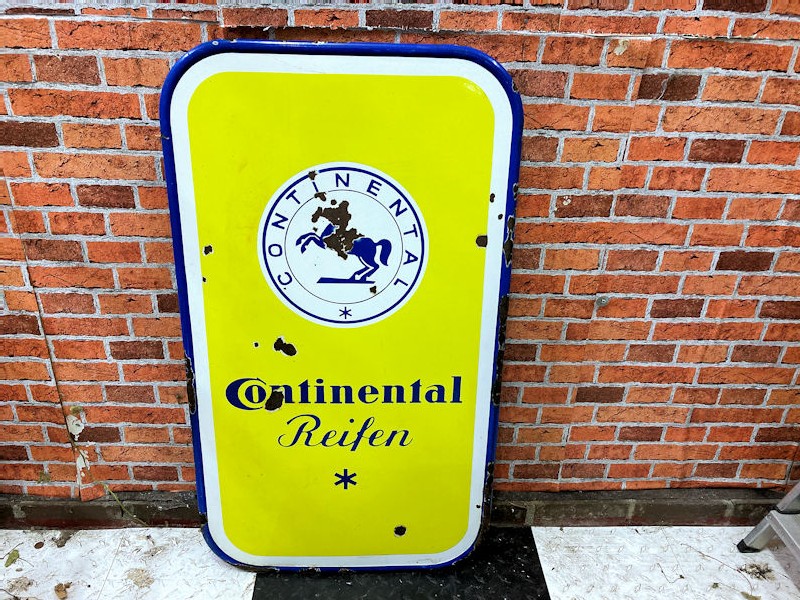 Original German Continental Reifen enamel sign