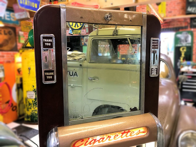 1950s cigarette vending machine