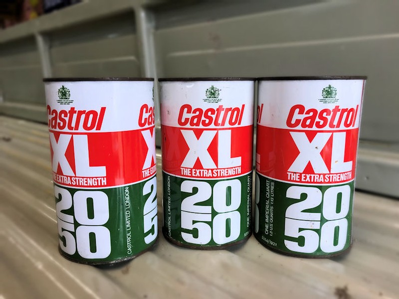 Original unopened Castrol GTX cans