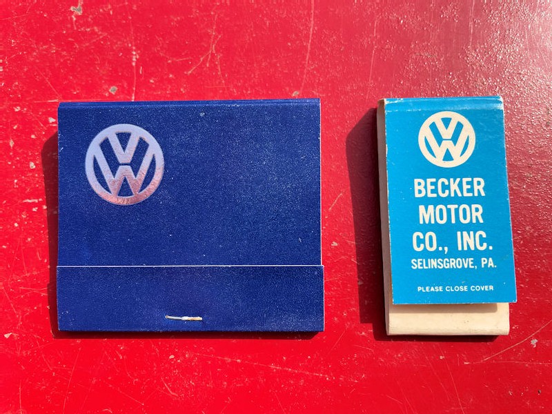 Original VW Volkswagen books of matches