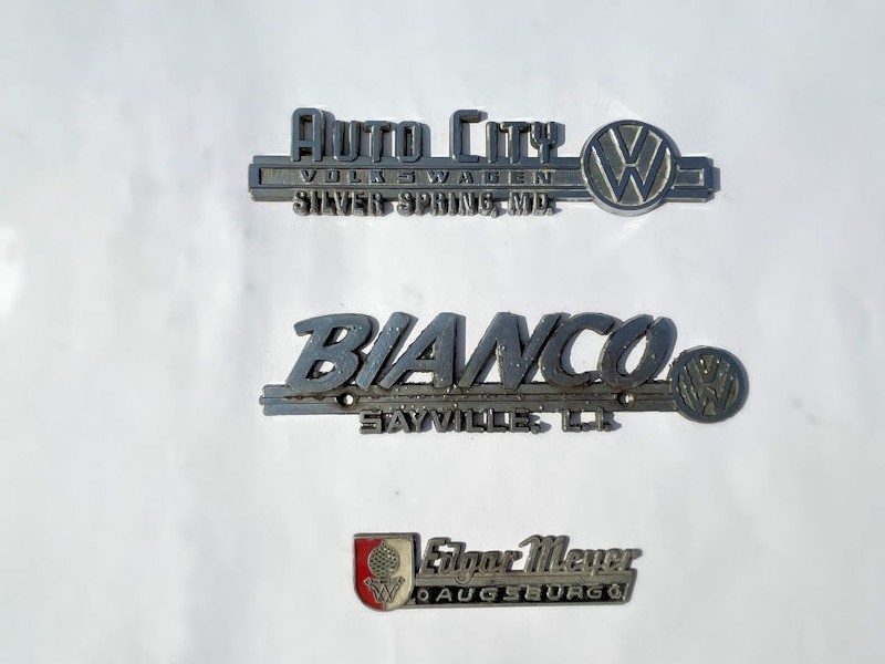 Original Volkswagen dealership badges