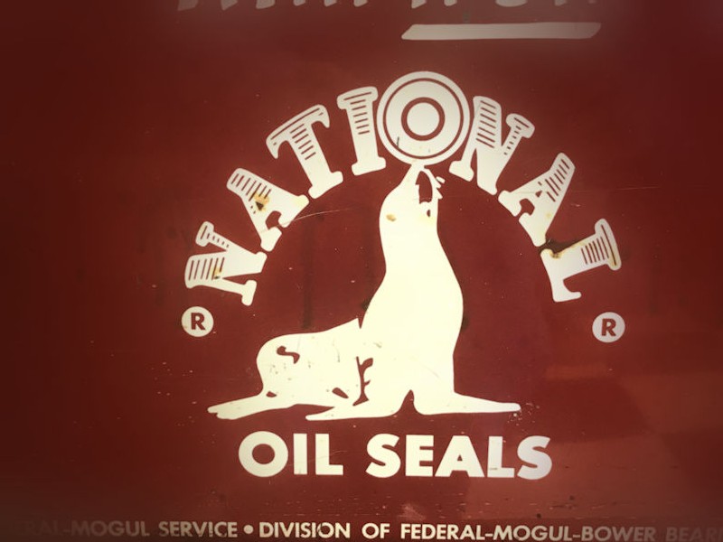 National Oil Seals brake linings bearings tin display cabinet