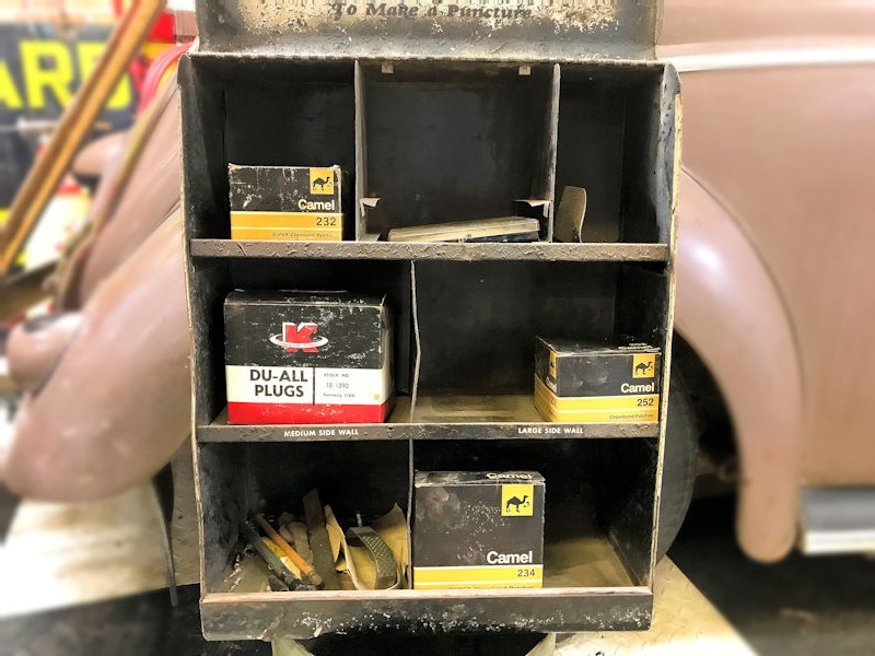 Vintage Bowes tire repair counter display
