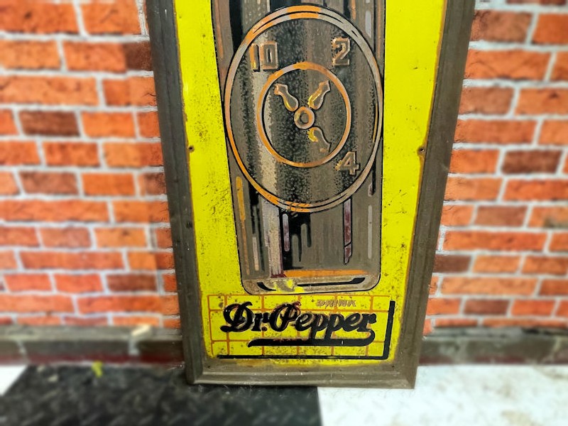Rare embossed 1940s Dr Pepper tin sign