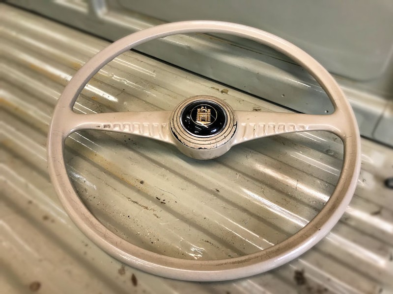 Original Volkswagen Oval and Split Beetle bat wing steering wheel