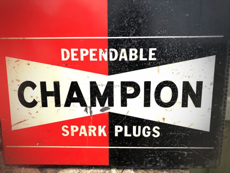 Original 1960s Champion Spark Plug storage cabinet
