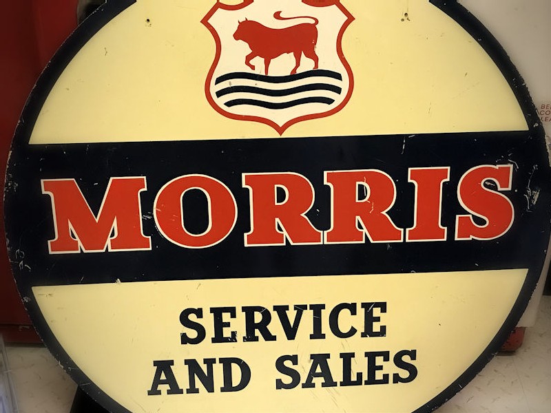 Vintage Franco Morris Service and Sales tin sign