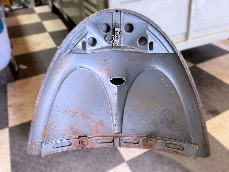 Original VW Oval Beetle strato silver engine lid