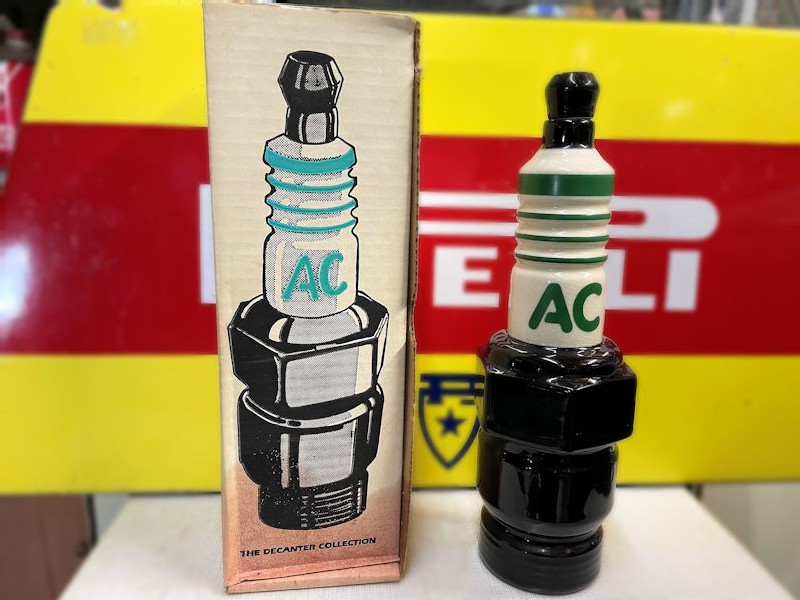 Original AC spark plug liquor decanter complete with original box