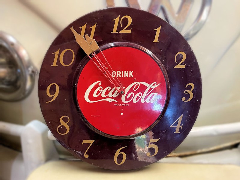 Original vintage Coca Cola tin clock