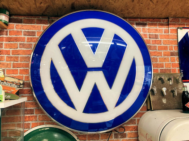 Original Volkswagen lighted dealership sign