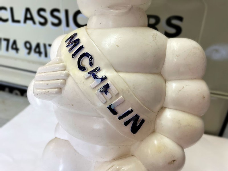 Original Michelin man crossed feet Bibendum truck figure