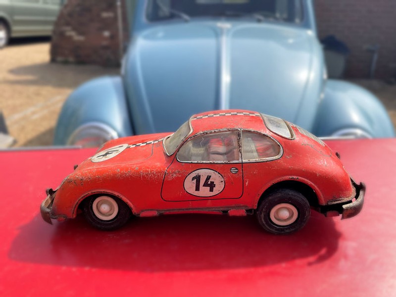 Vintage 356 Porsche Joustra childs friction toy