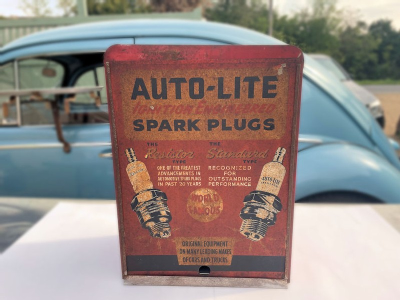 Original Autolite Spark Plugs metal counter top display