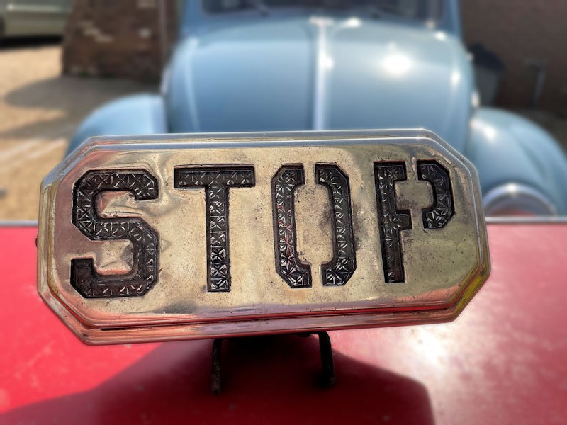 Original vintage 1940s STOP tail lights