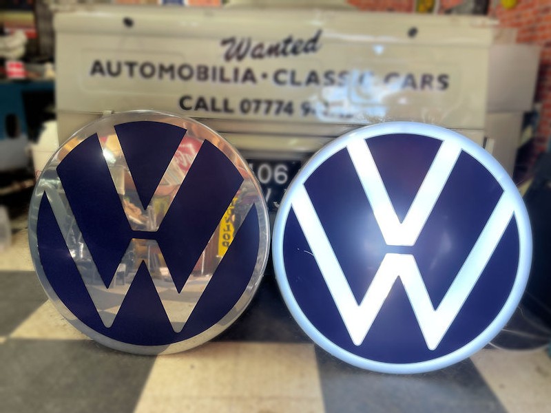 Original modern VW Volkswagen dealership light box signs