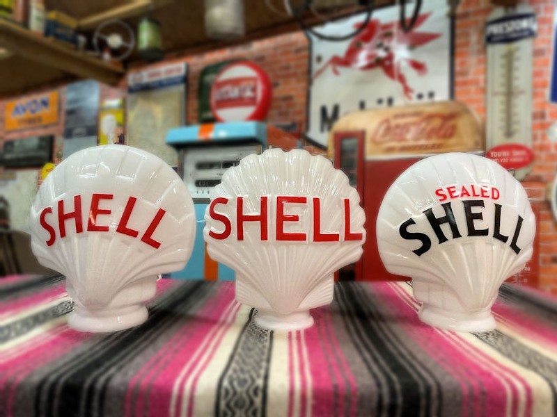 Original style glass Shell gas pump globes