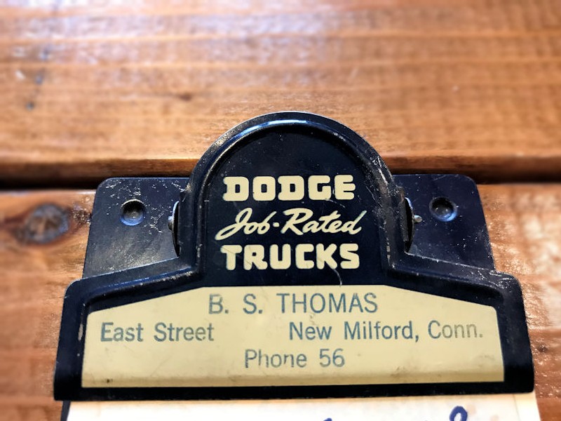 1940s Dodge mini clip board and notepad