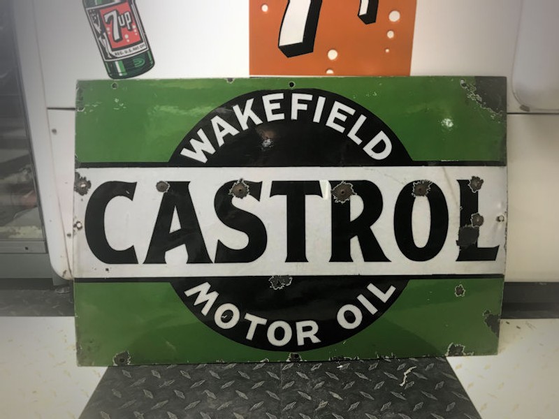 1930s Castrol Wakefield Motor Oil enamel sign