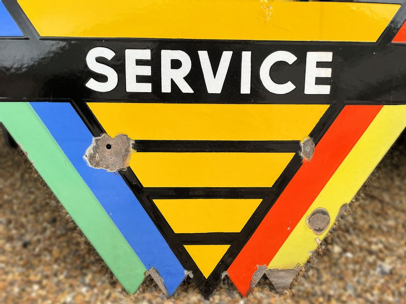 Original enamel Renault service sign