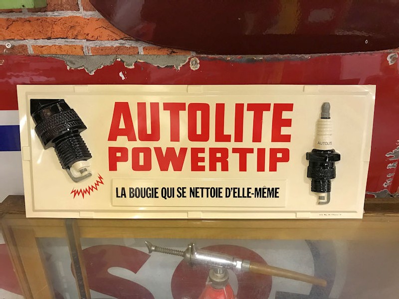 Autolite Power Tip spark plug sign