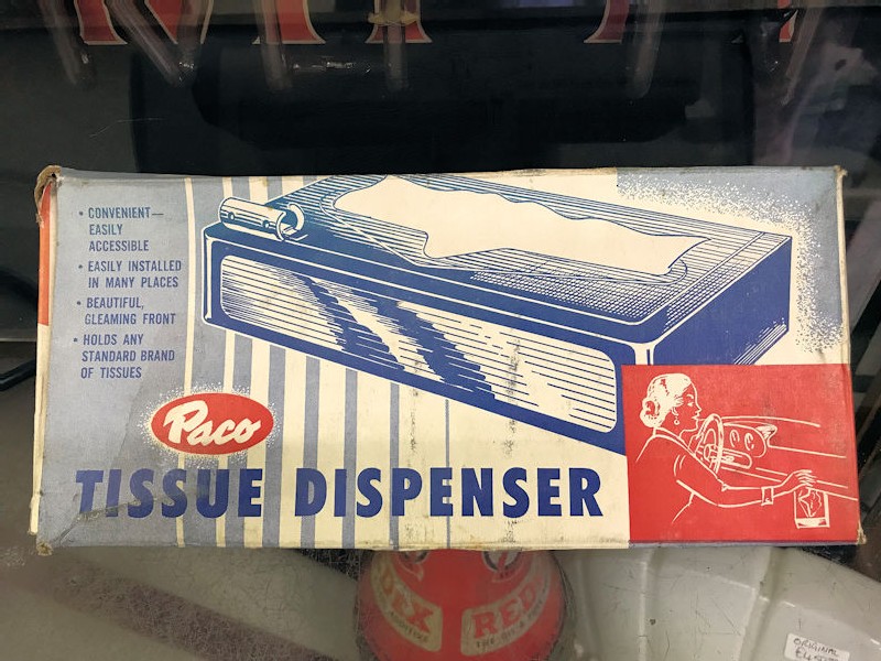 1950s NOS all complete Paco tissue dispenser 