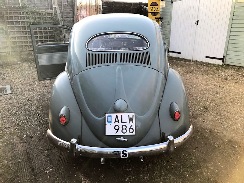 1957 agave green VW Oval Beetle