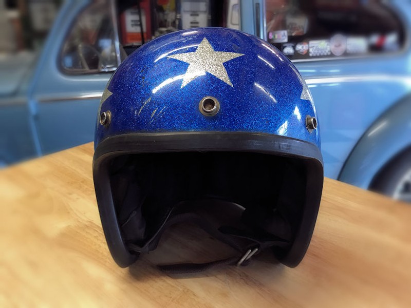 1968 Easy Rider Captain America style crash helmet