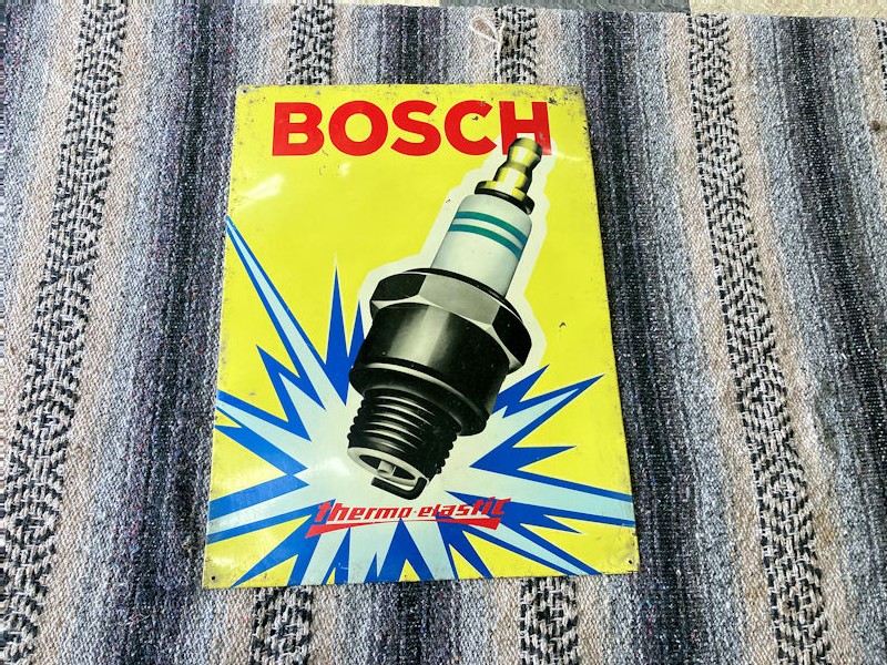 Original Bosch spark plug tin sign