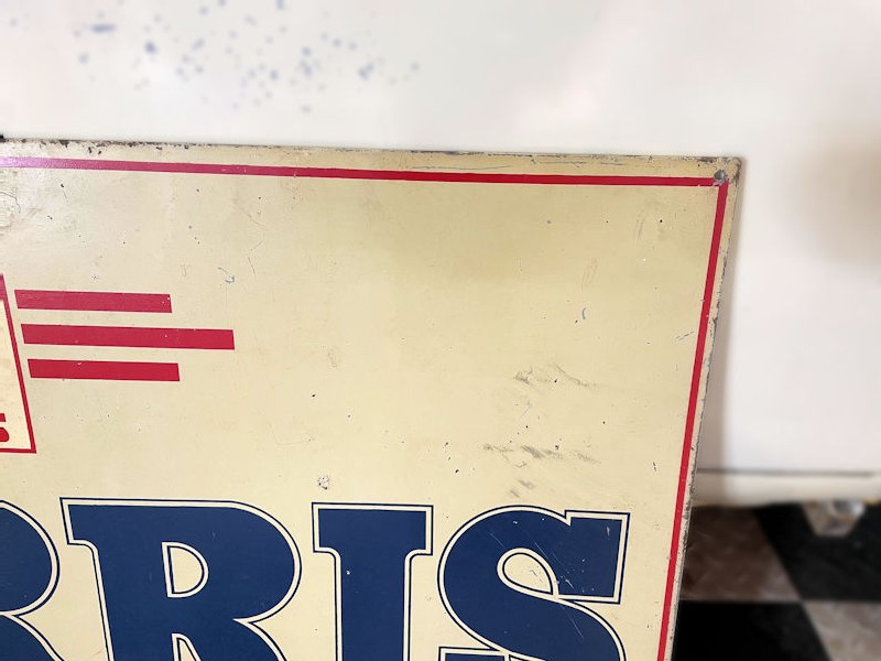 Rare painted tin Morris sign