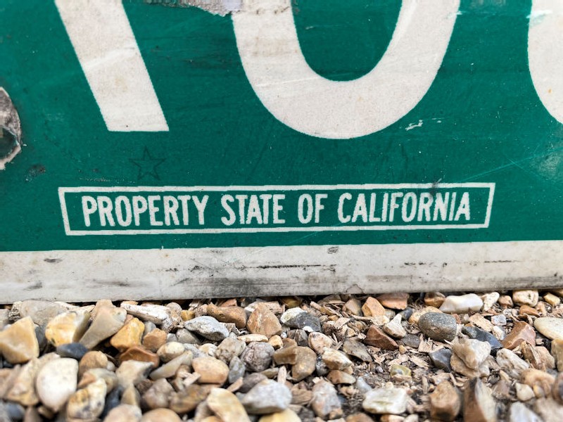 Original State of California bike route sign