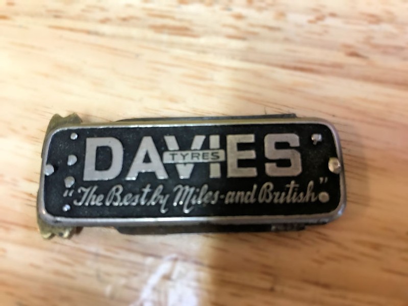 Original vintage Davies industrial tyres metal penknife