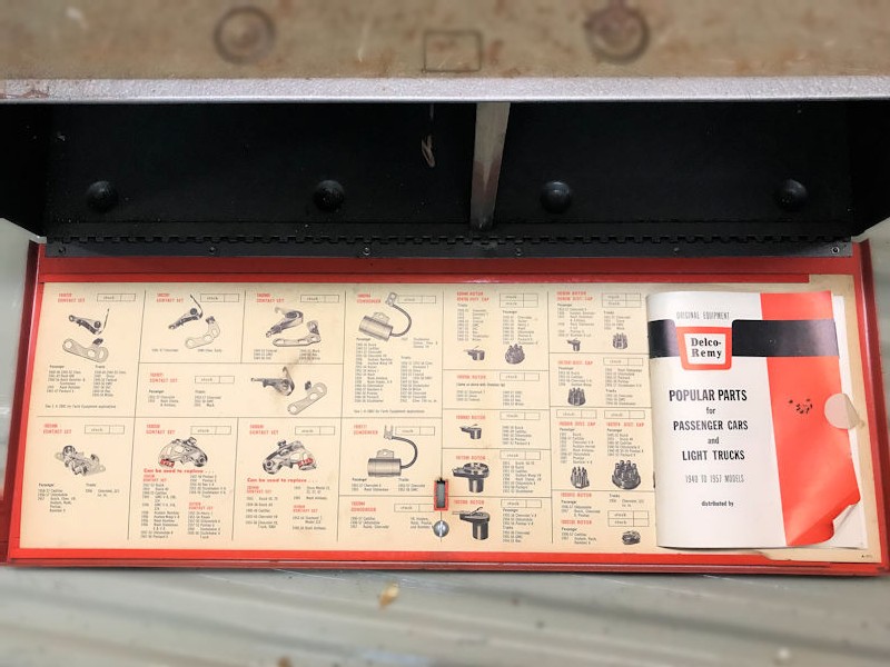 Original Delco Remy parts counter top displays