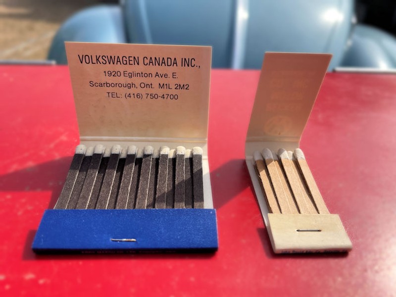 Original VW Volkswagen books of matches