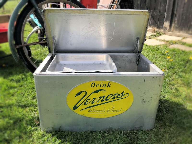 Original vintage Vernors ginger ale cooler
