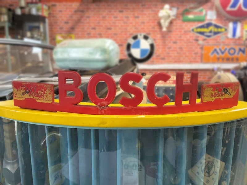 Original Bosch spark plug counter display cabinet
