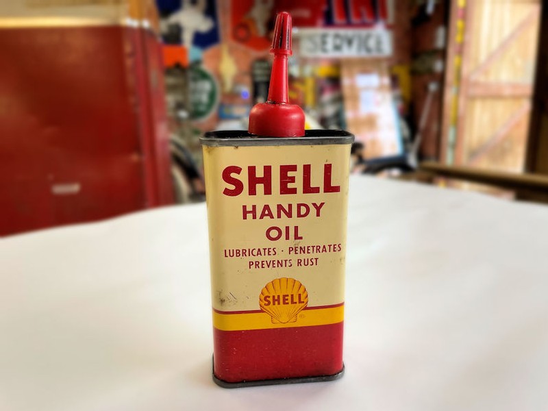 Original Shell handy oil USA 4 fl oz pourer tin