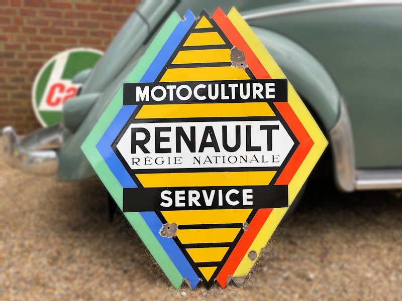 Original enamel Renault service sign