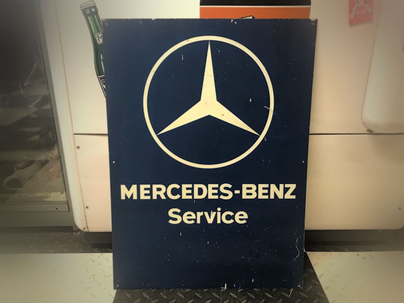 1960s original Mercedes dealership sign