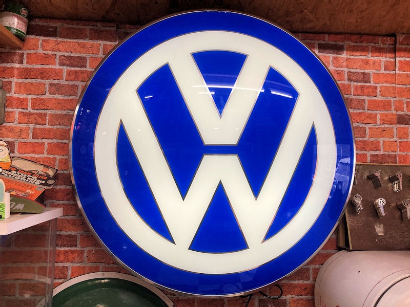 Original Volkswagen lighted dealership sign