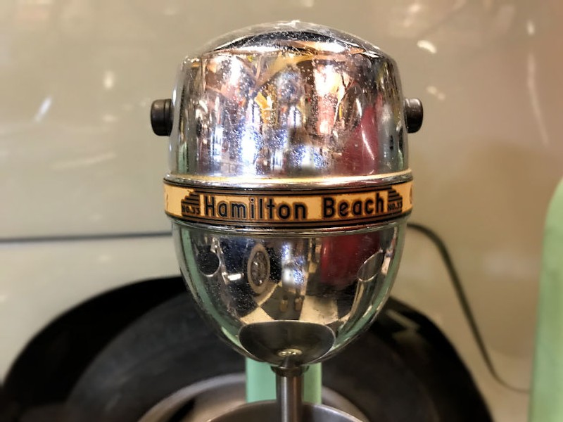 Original 1950s Myers Bullet and Hamilton Beach malt shake mixers